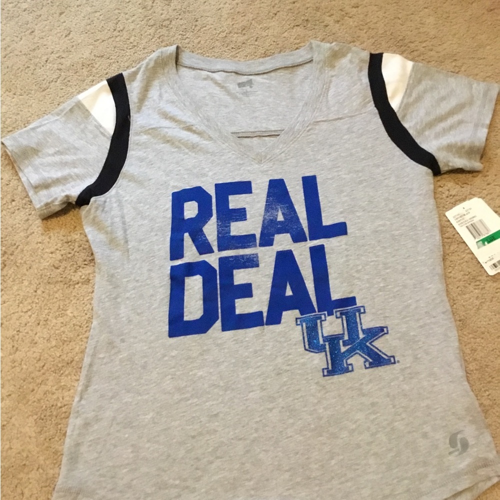 Gray Kids Shirt with Blue Print